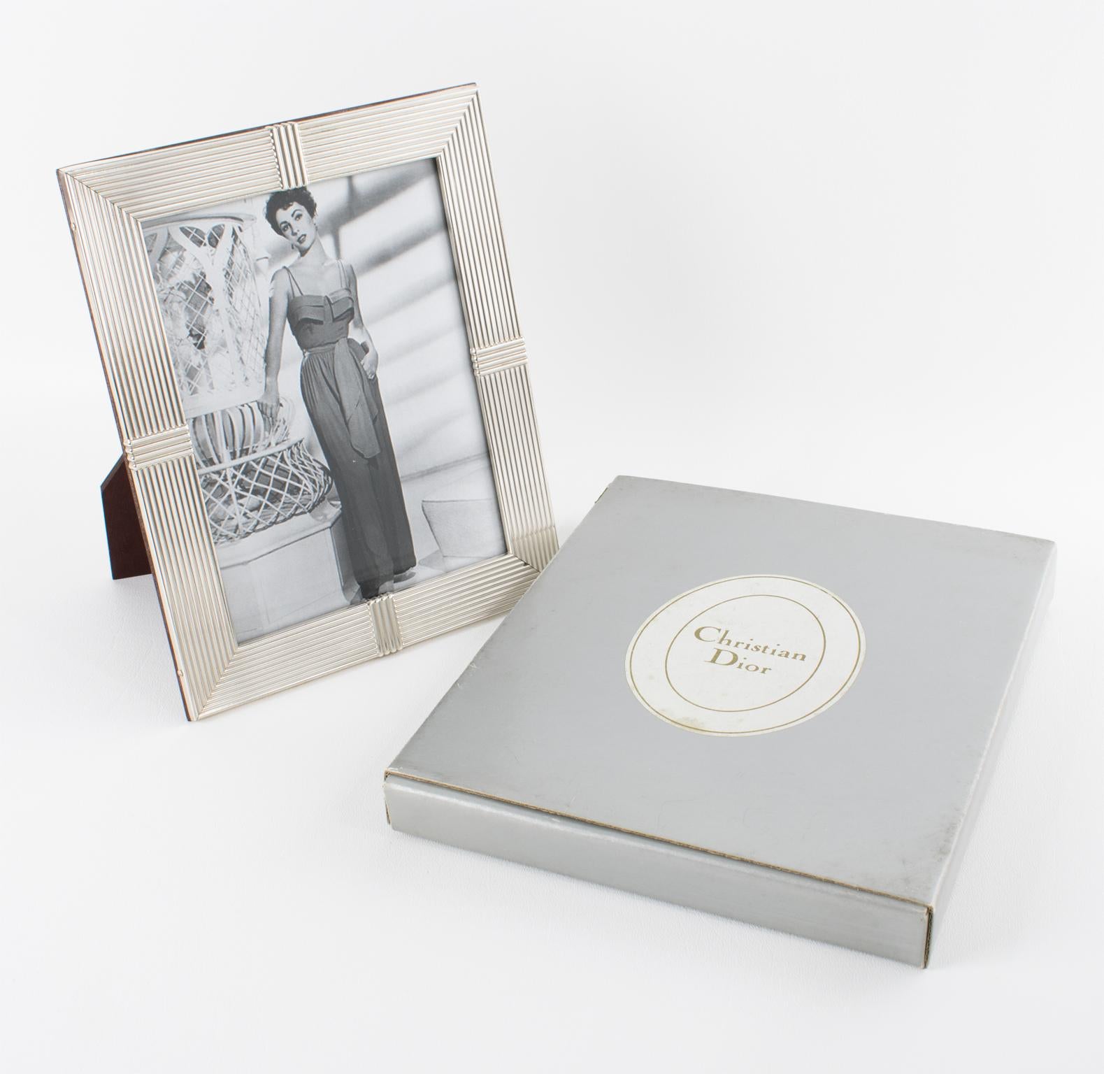 Christian Dior Interior Collection Sterling Silber Bilderrahmen, um 1980 (Sterlingsilber) im Angebot