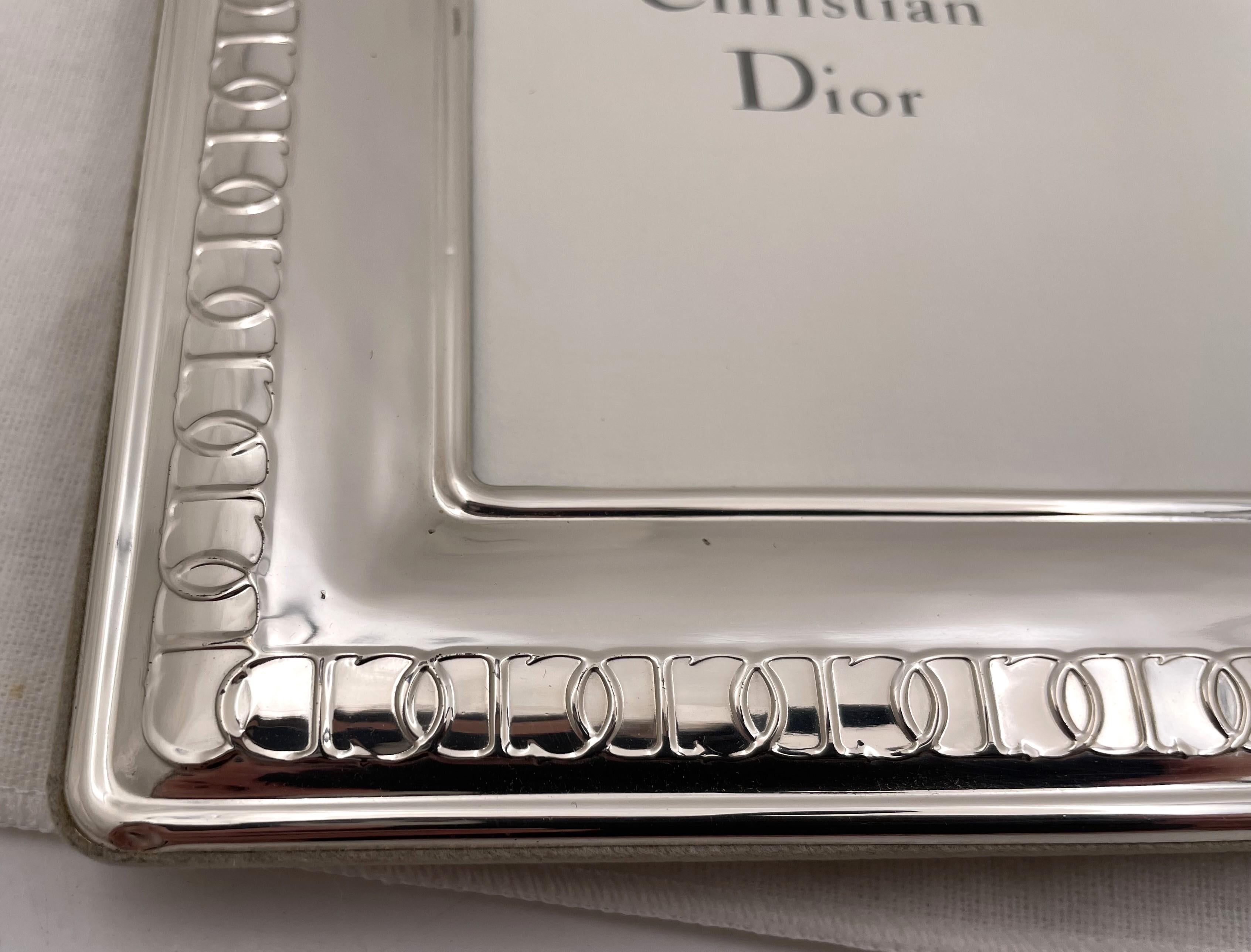 30% OFF Sale Christian Dior Italian Sterling Silver Frame  In Excellent Condition For Sale In New York, NY