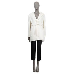 CHRISTIAN DIOR ivory 2022 AROUND THE WORLD EMBROIDERED BELTED Jacket 36 XS