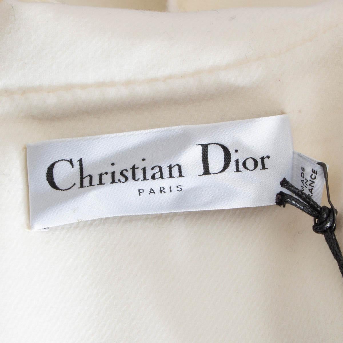CHRISTIAN DIOR ivory 2022 AROUND THE WORLD EMBROIDERED BELTED Jacket 36 XS For Sale 2
