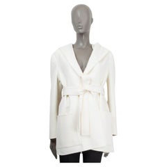 CHRISTIAN DIOR ivory 2022 AROUND THE WORLD EMBROIDERED BELTED Jacket 36 XS