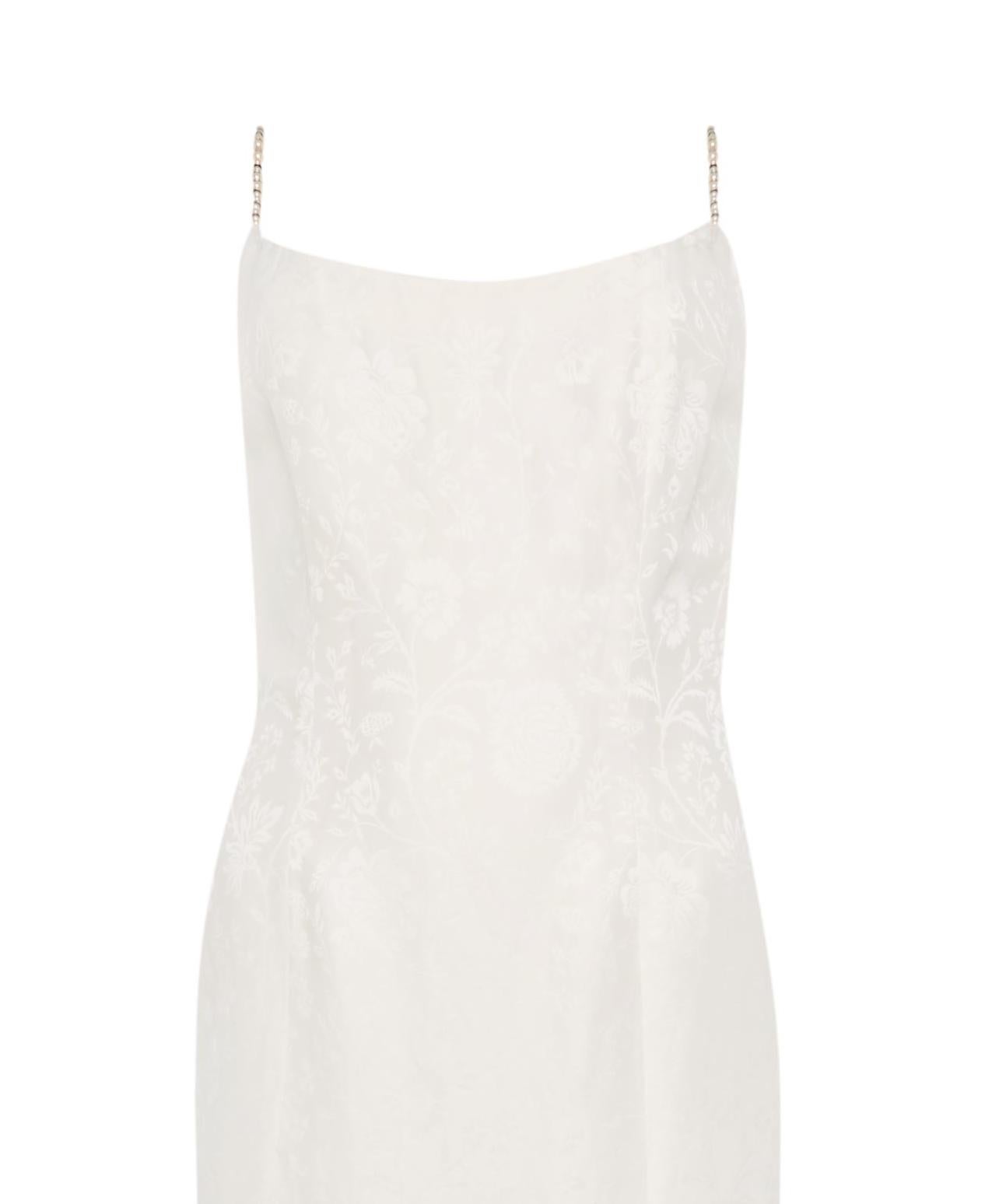 Christian Dior Ivory Jacquard Dress SS 1998 In Excellent Condition For Sale In Eivissa, ES