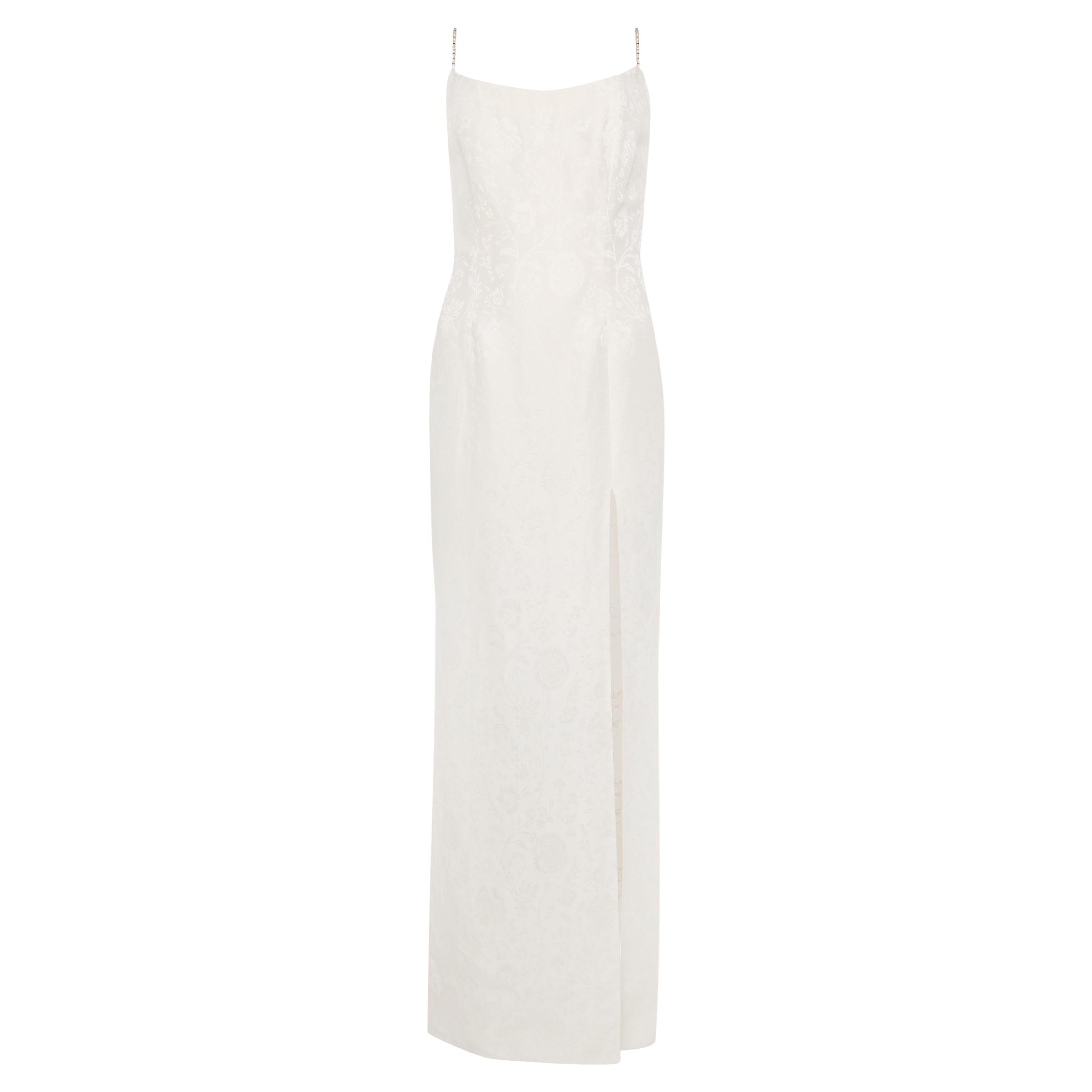 Christian Dior Ivory Jacquard Dress SS 1998 For Sale