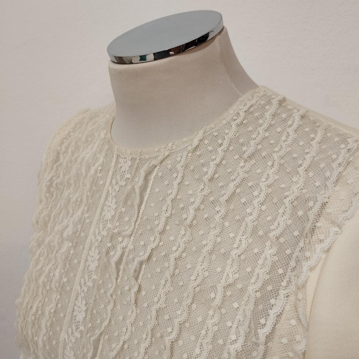 Beige Christian Dior Ivory Lace Dress FR 36 / IT  40 For Sale