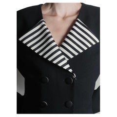 Christian Dior Jacket circa 1980's w/ Contrast Collar