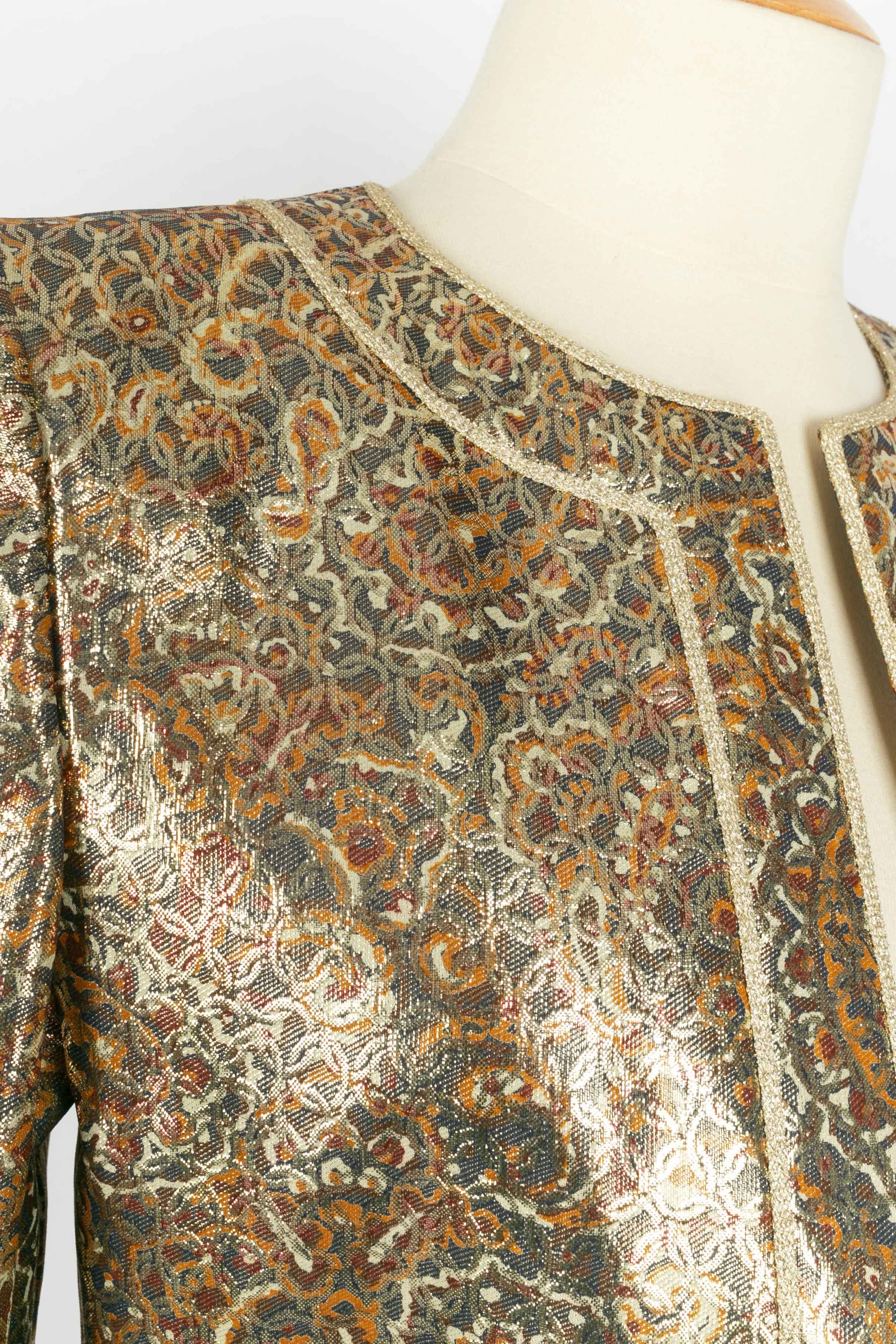 Beige Christian Dior jacket Haute Couture Winter 1985 For Sale