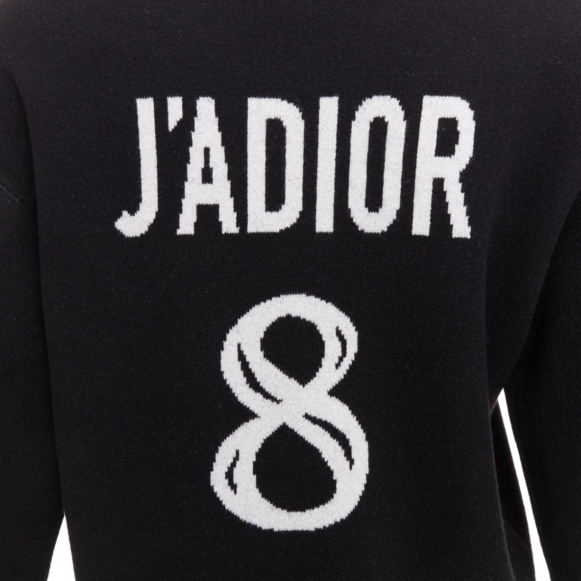 CHRISTIAN DIOR J'adior 8 black cashmere blend  crew neck crop sweater FR34 XS en venta 1