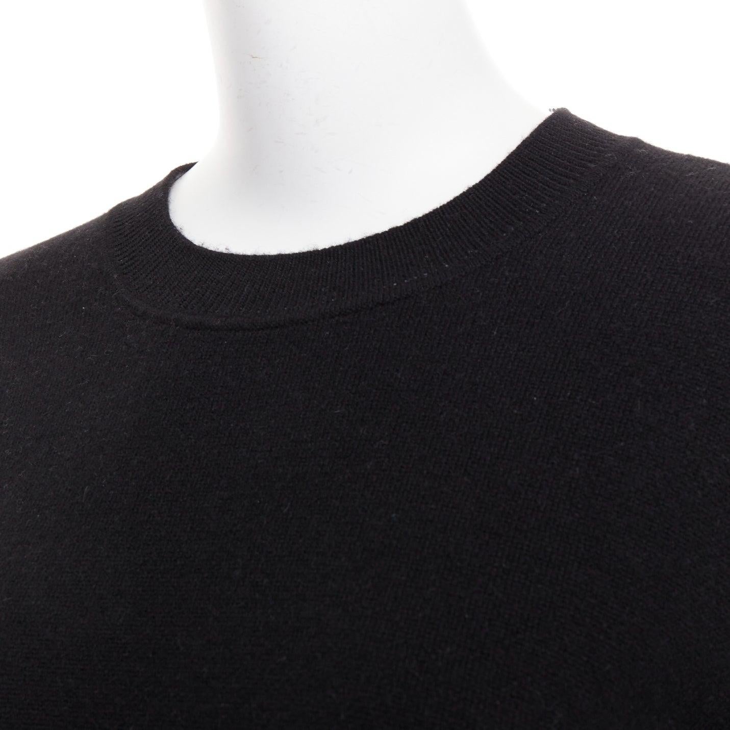 CHRISTIAN DIOR J'adior 8 black cashmere blend  crew neck crop sweater FR34 XS en venta 2