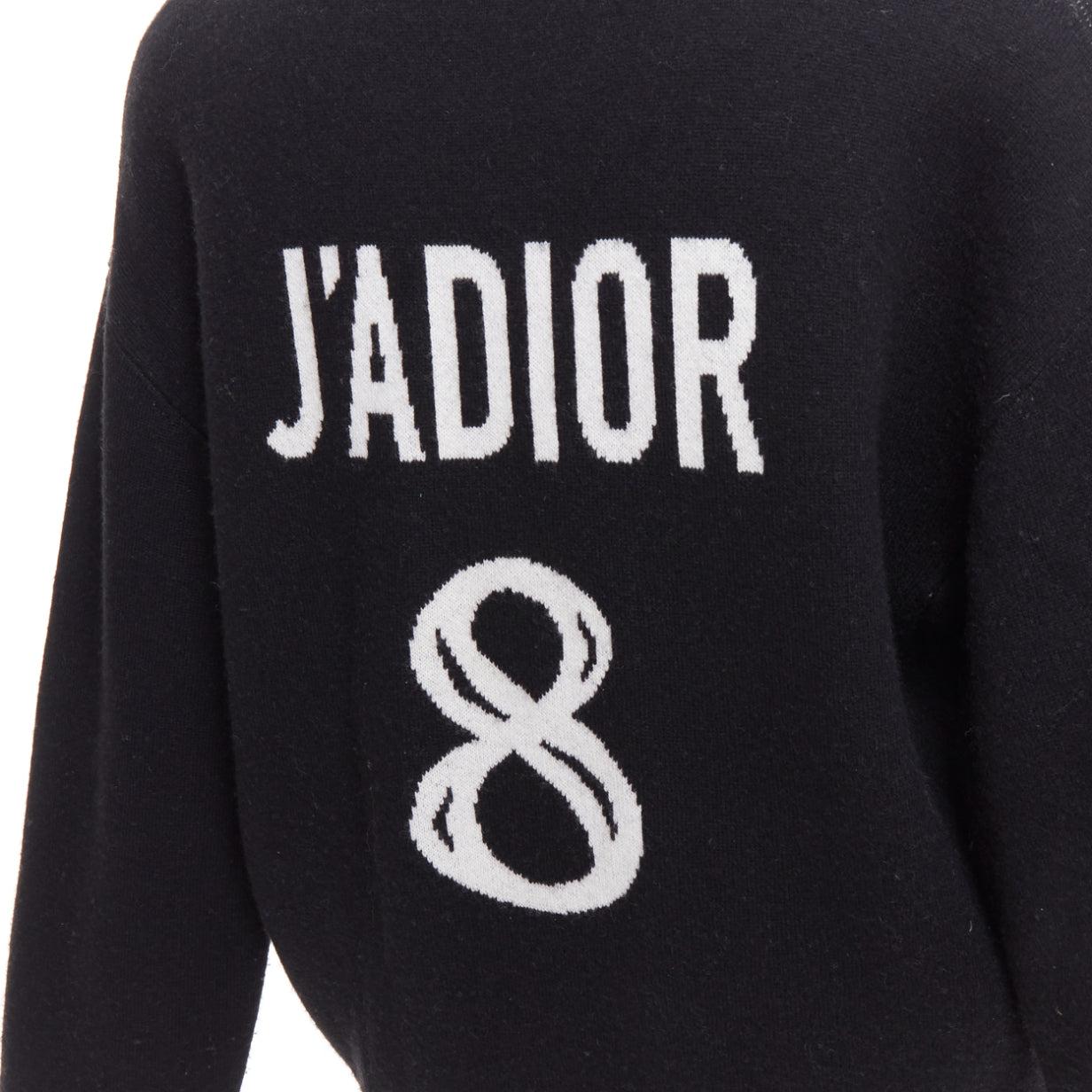 CHRISTIAN DIOR JADIOR 8 black cashmere blend pullover sweater FR36 S For Sale 1