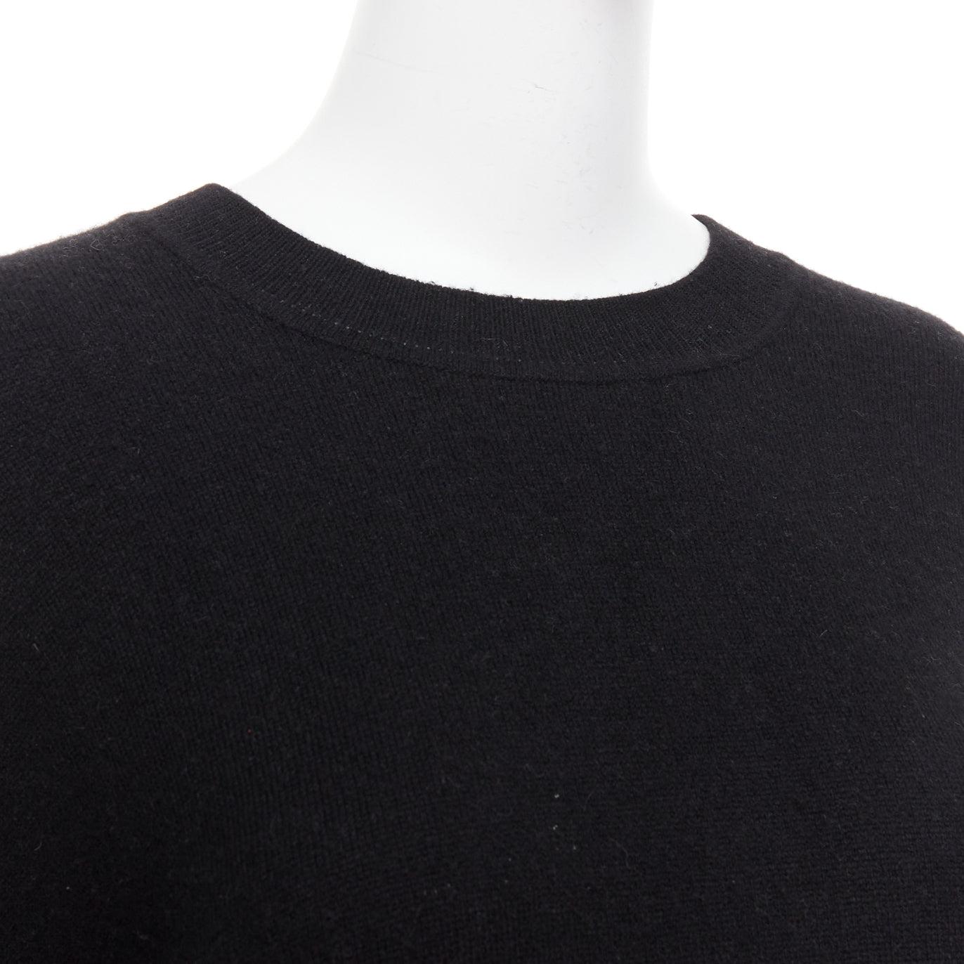 CHRISTIAN DIOR JADIOR 8 black cashmere blend pullover sweater FR36 S For Sale 2