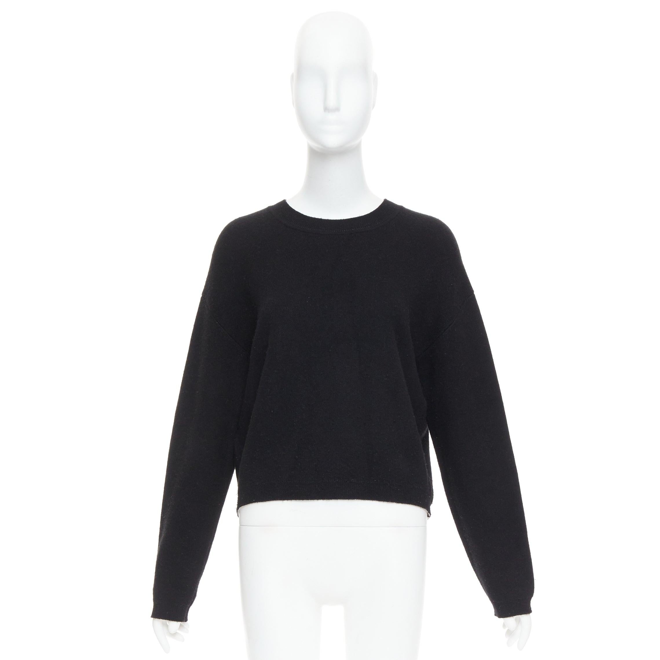 CHRISTIAN DIOR JADIOR 8 black cashmere blend pullover sweater FR36 S For Sale 4