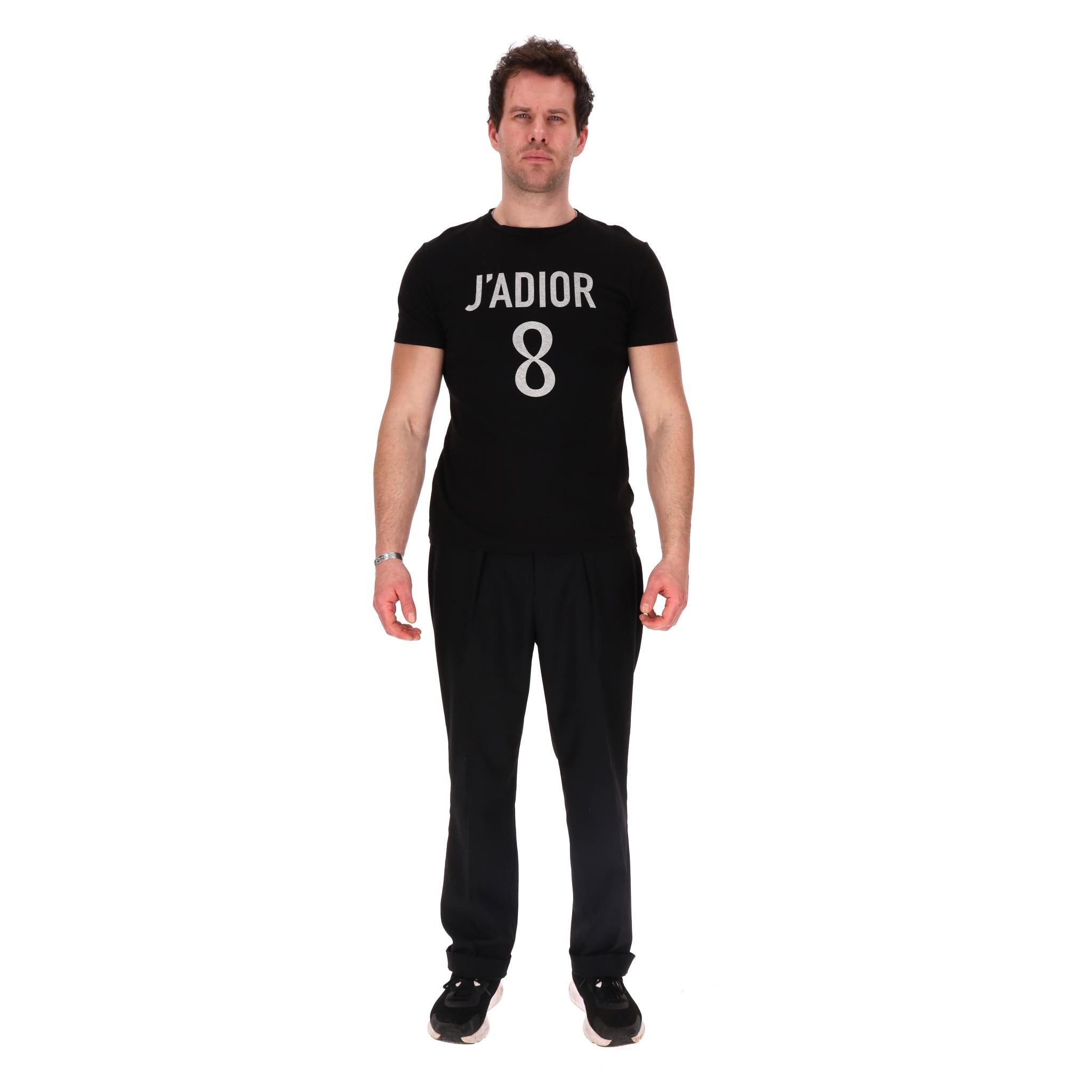 Christian Dior 'J'Adior 8' Cotton and Linen T-Shirt For Sale at