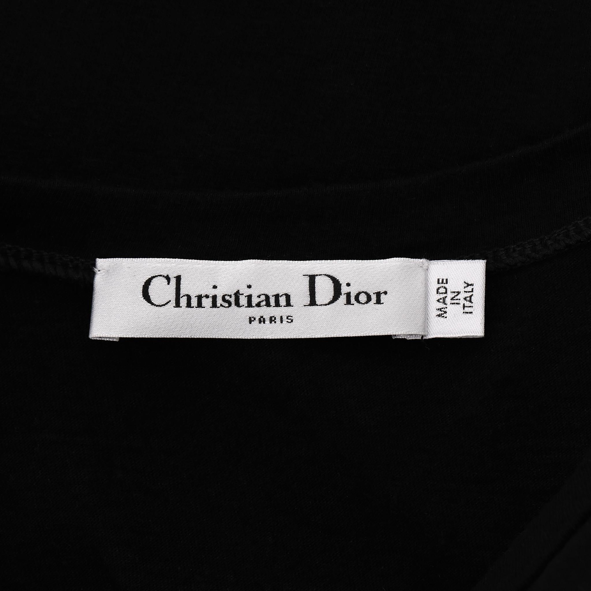 Christian Dior 'J'Adior 8' Cotton and Linen T-Shirt For Sale at