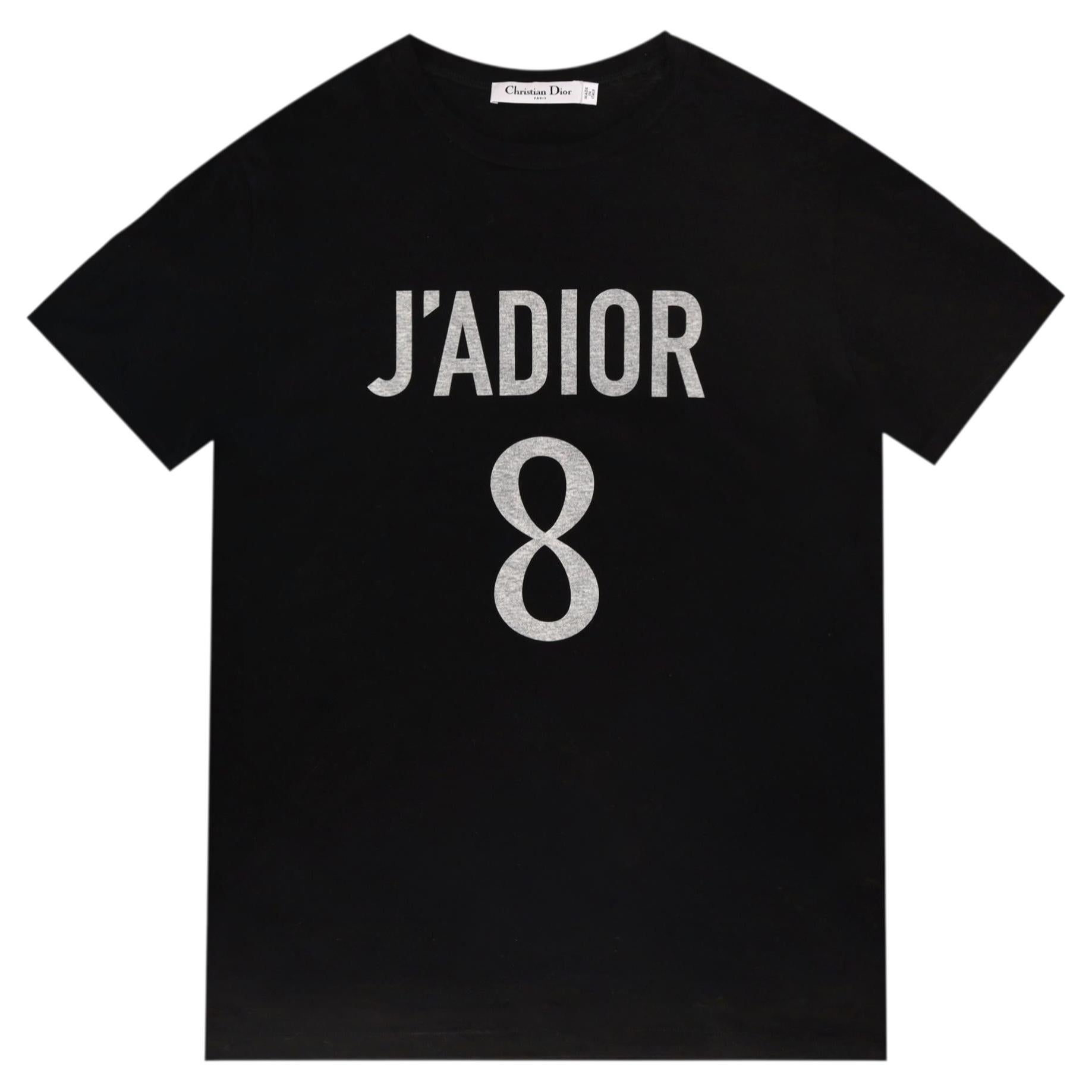 Christian Dior 'J'Adior 8' Cotton and Linen T-Shirt For Sale at