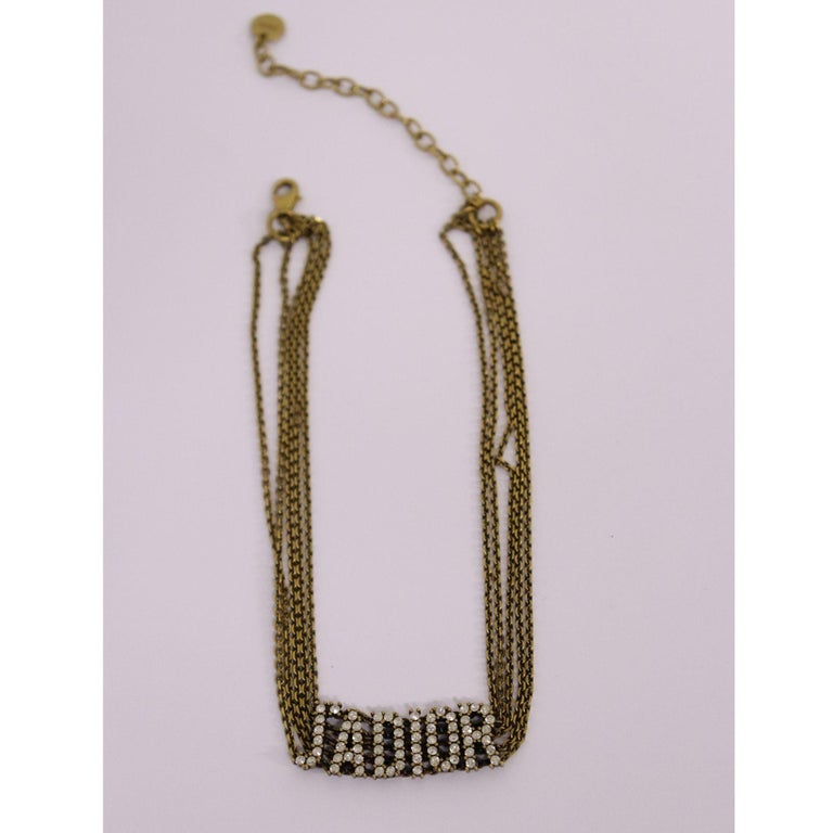 Christian Dior J'Adior - Collier chocker en métal cristal et laiton sur  1stDibs | collier j'adior faux
