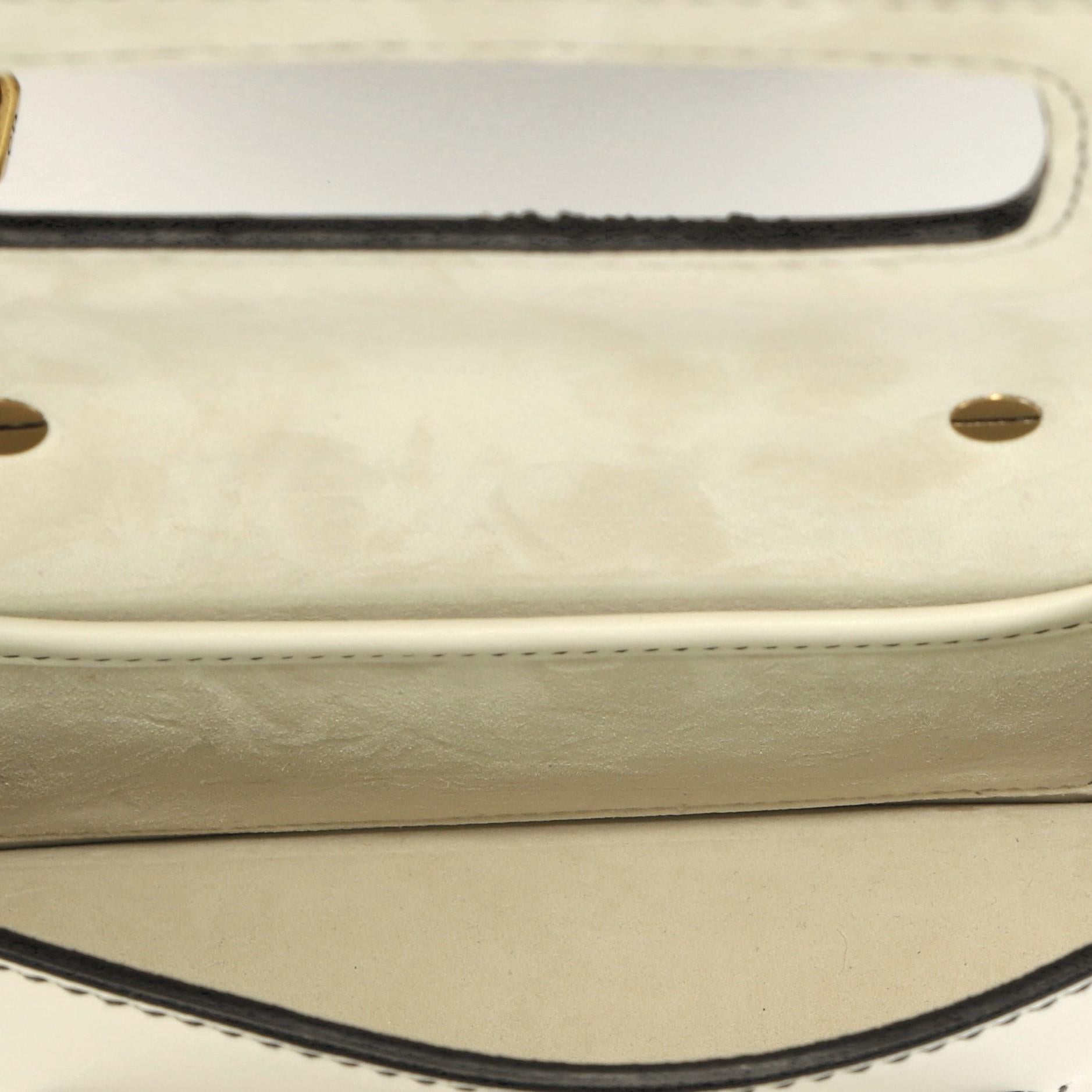 Beige Christian Dior J'adior Flap Bag Embellished Leather Mini