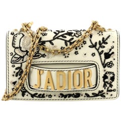 Christian Dior J'adior Flap Bag Embellished Leather Mini