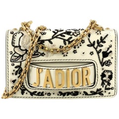 Christian Dior J'adior Flap Bag Embellished Leather Mini