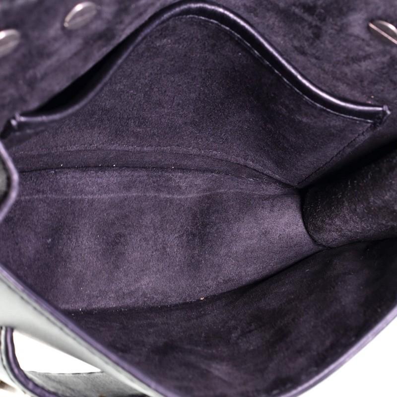 Black Christian Dior J'Adior Flap Bag Leather and Mirror Mosaic Mini