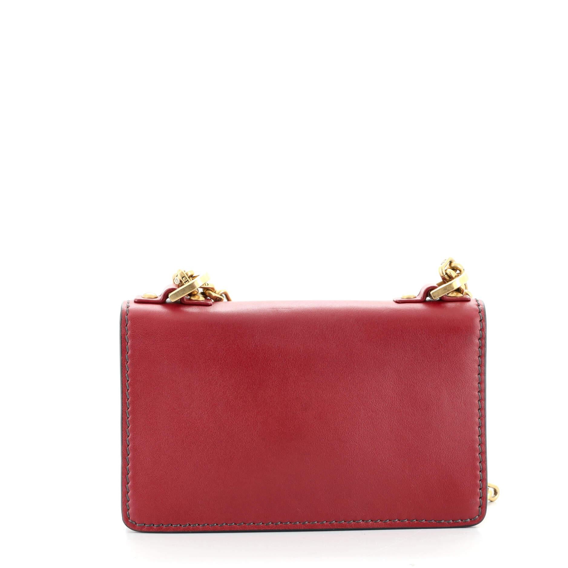 Christian Dior J'Adior Klappentasche aus Leder Mini (Braun)
