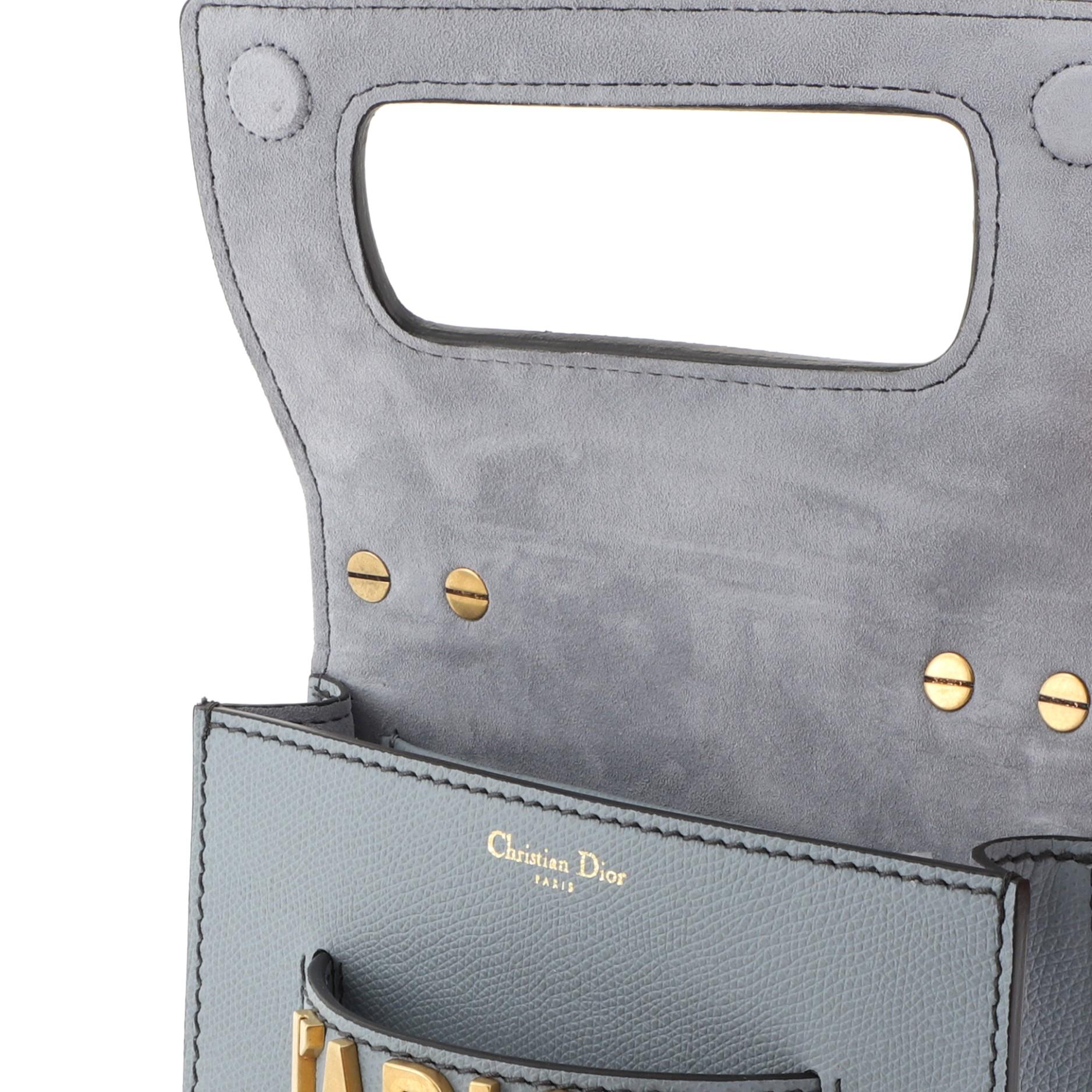 Gray Christian Dior J'adior Flap Bag Leather Mini