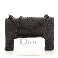 Christian Dior J'Adior Flap Bag Studded Embossed Leather Medium