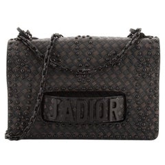 Christian Dior J'Adior Flap Bag Studded Embossed Leather Medium