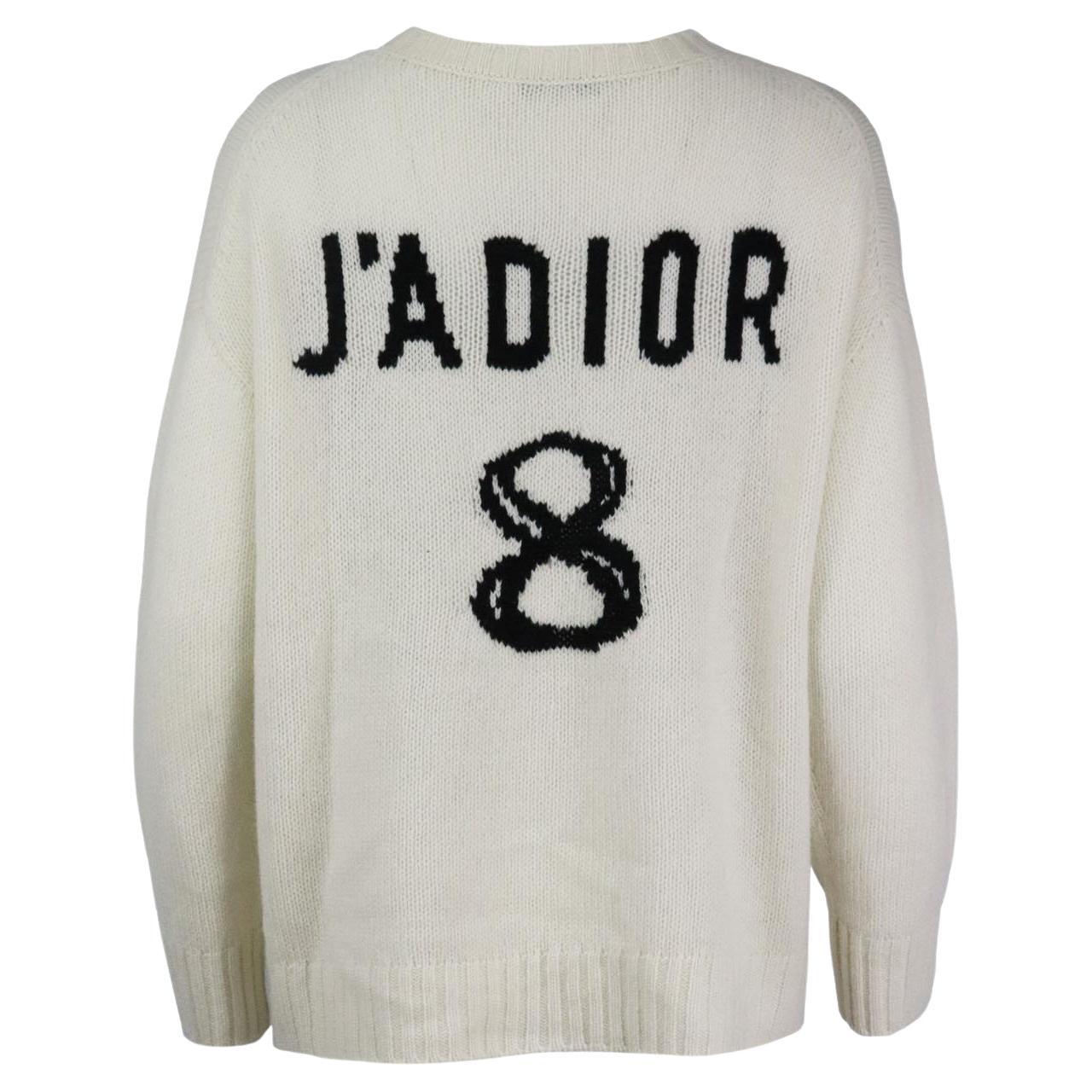 Christian Dior J'adior Intarsia Cashmere Sweater FR 42 UK 14 Christian Dior J'adior Intarsia Cashmere Sweater FR 42 UK 14