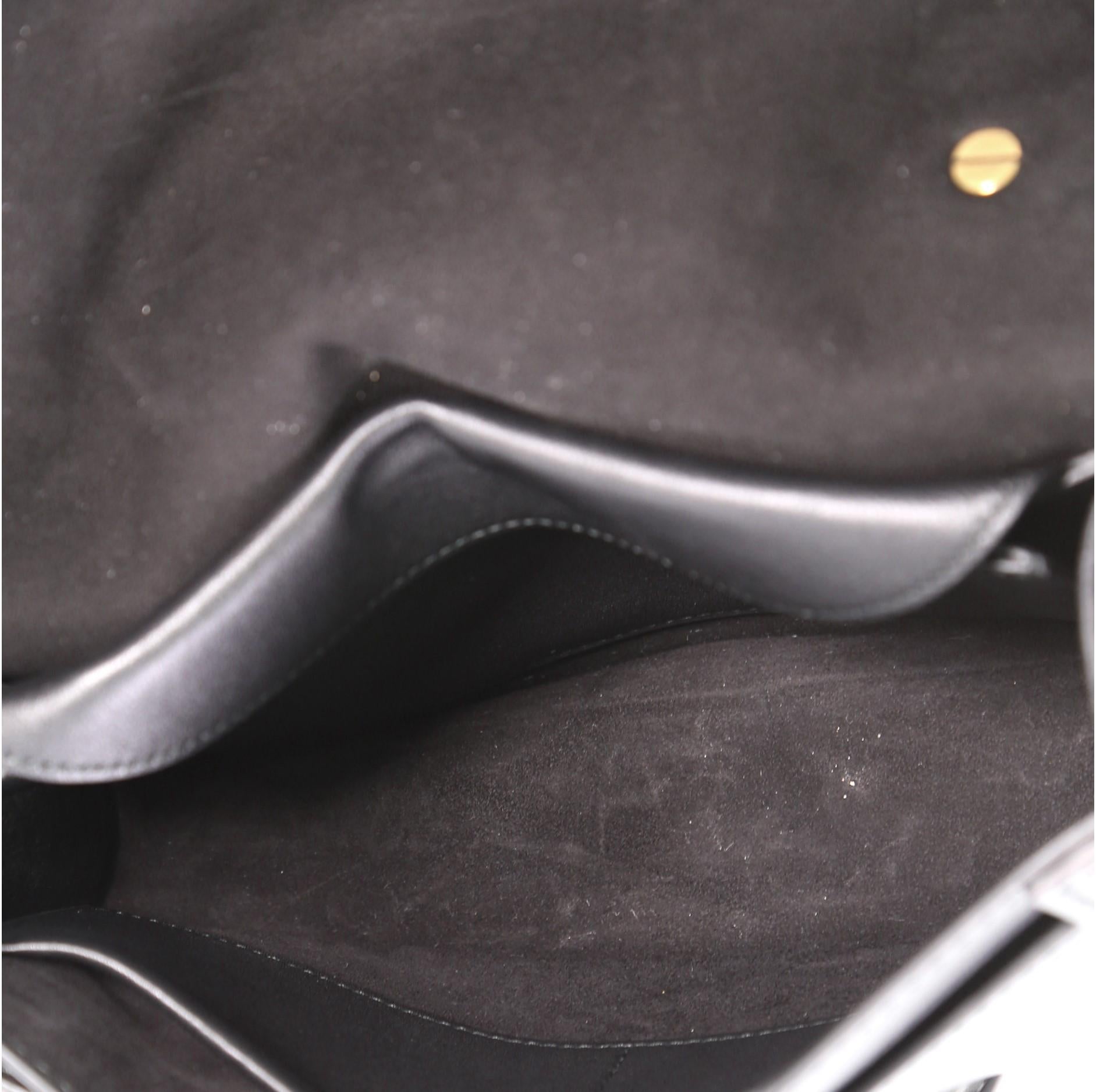 Black Christian Dior J'adior Tarot Flap Bag Embroidered Fabric Medium