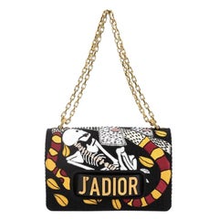 Christian Dior J'adior Tarot Flap Bag Embroidered Fabric Medium