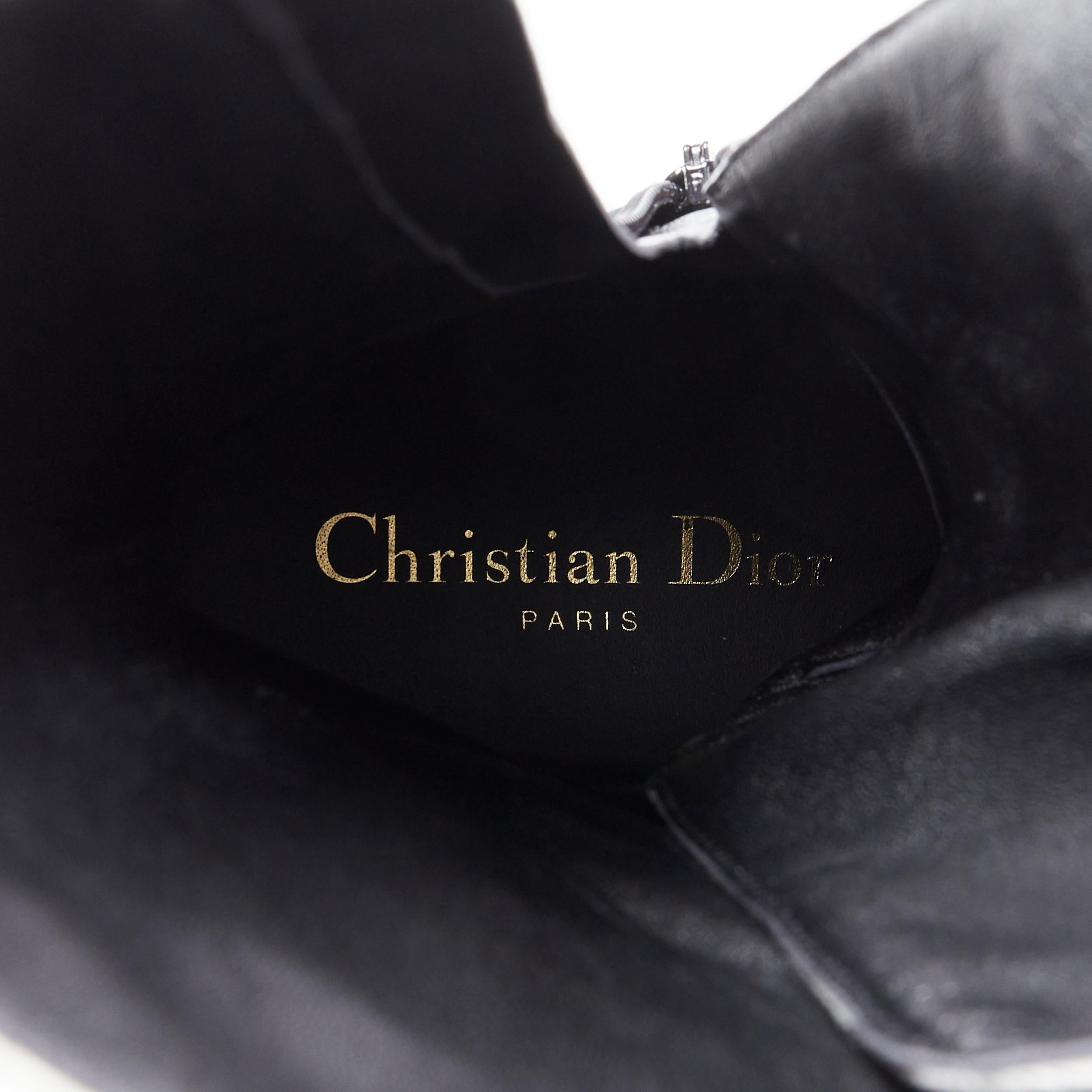 CHRISTIAN DIOR J'adior Walk'n'Dior mid calf navy canvas flat sneaker boot EU37.5 4