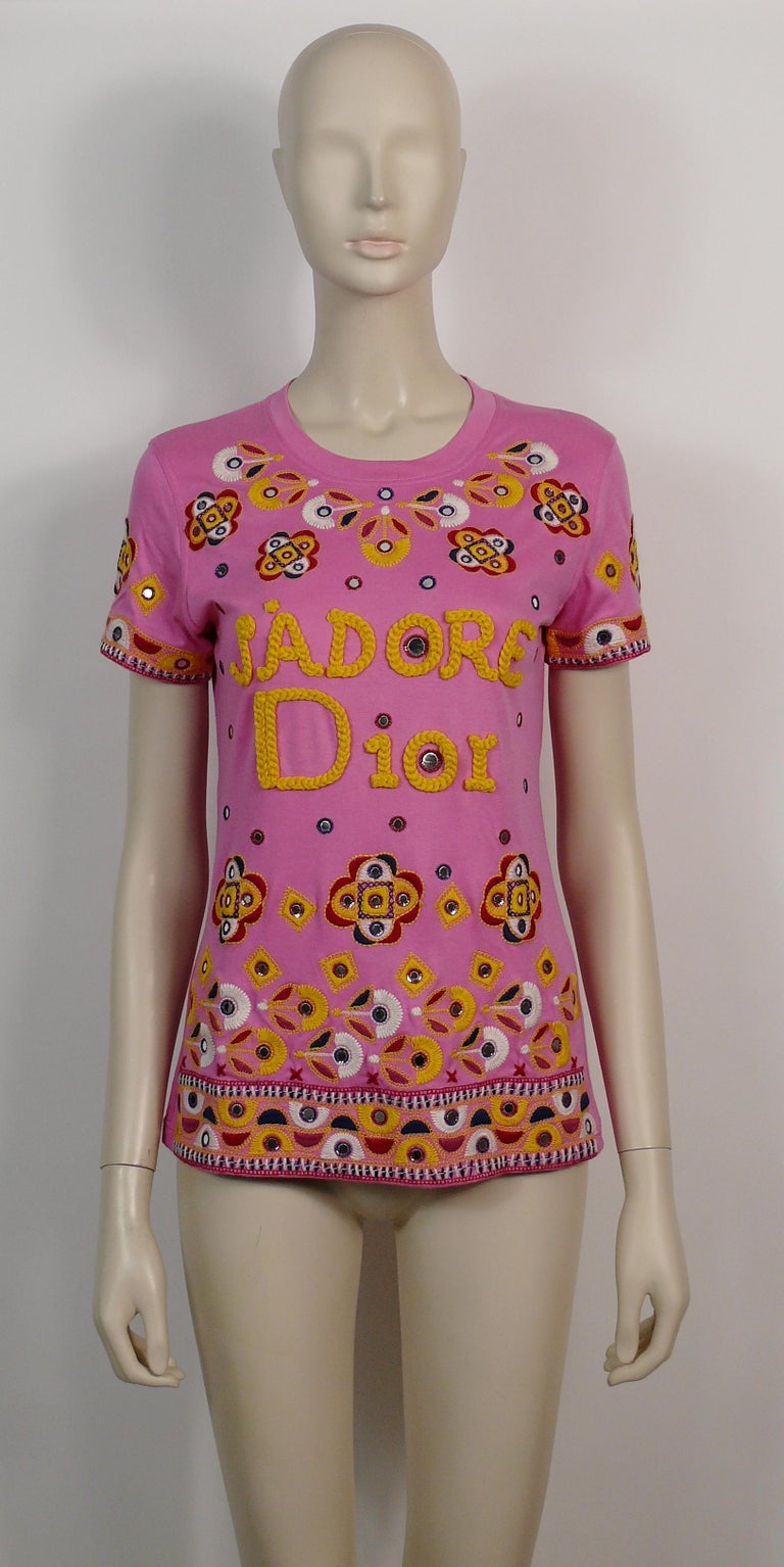 Christian Dior BOUTIQUE J'ADORE T-Shirt Women Size 42 Vintage used  From Japan