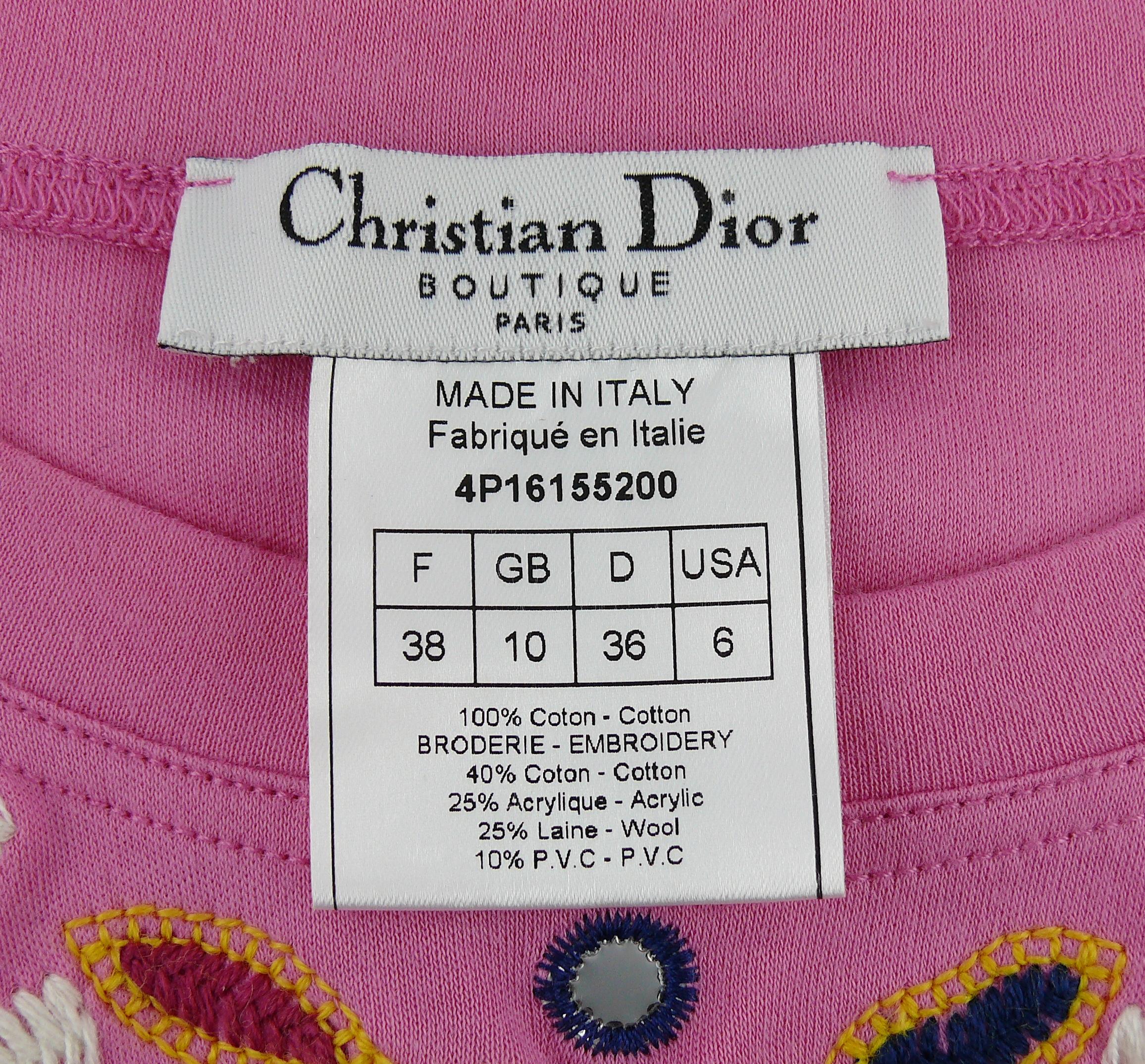 Women's Christian Dior J'adore Dior Embroidered T-Shirt US Size 6