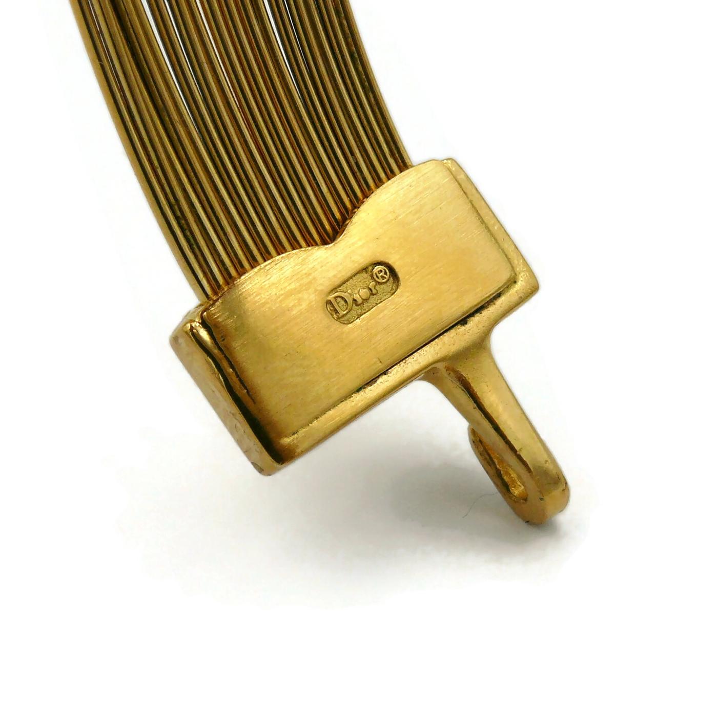 CHRISTIAN DIOR J'Adore Gold Tone Wire Choker Necklace Small Model 5