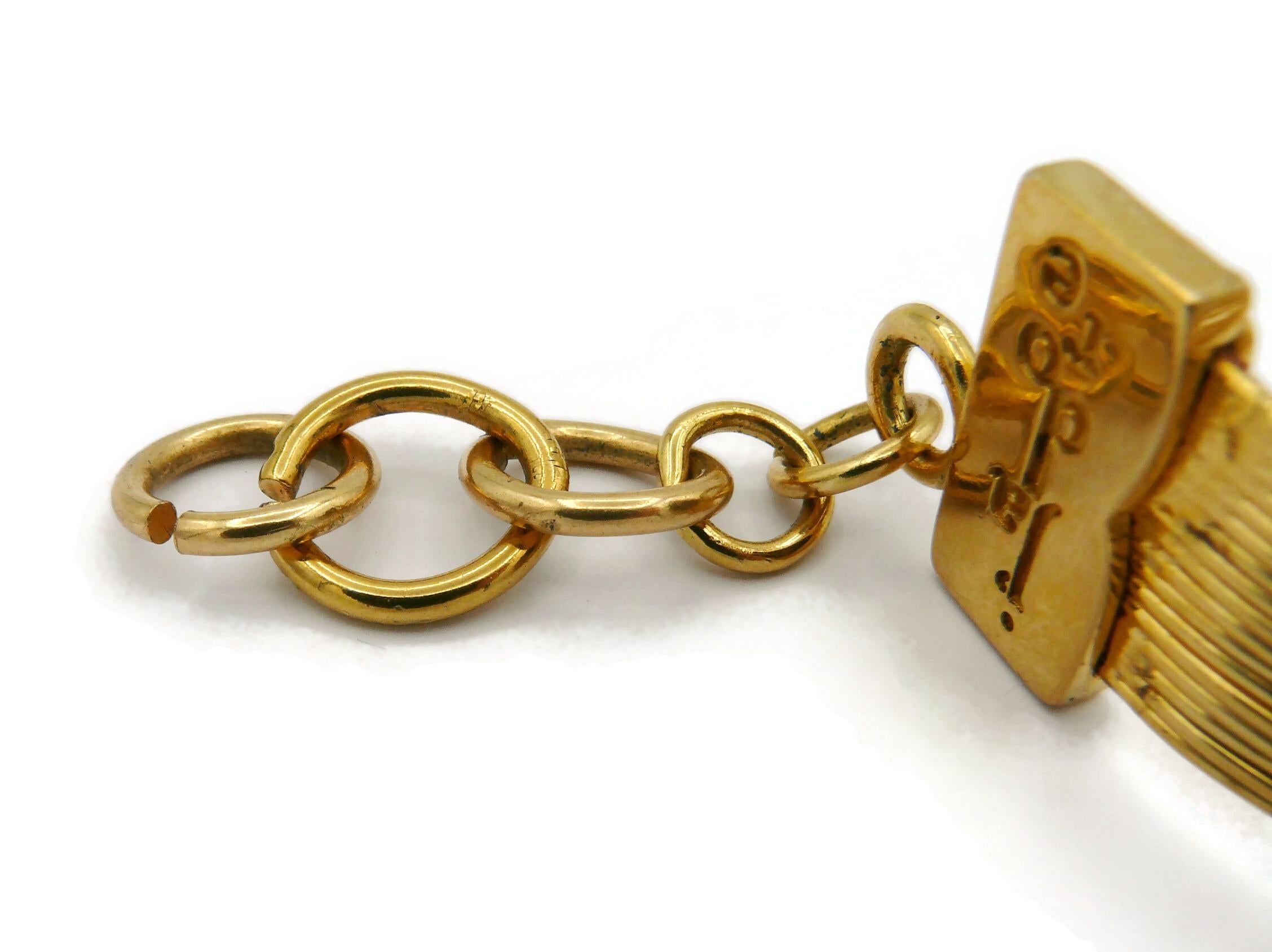 CHRISTIAN DIOR J'Adore Gold Tone Wire Choker Necklace Small Model 10