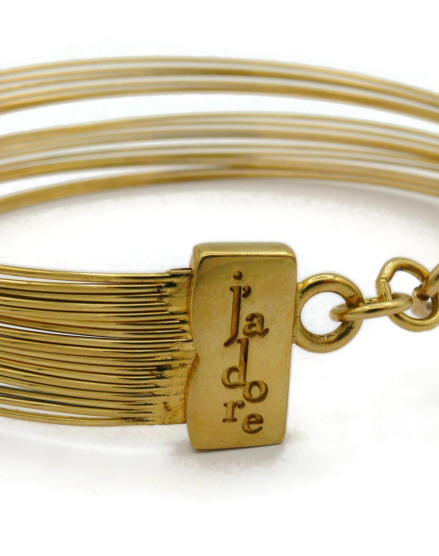 CHRISTIAN DIOR J'Adore Gold Tone Wire Choker Necklace Small Model 2