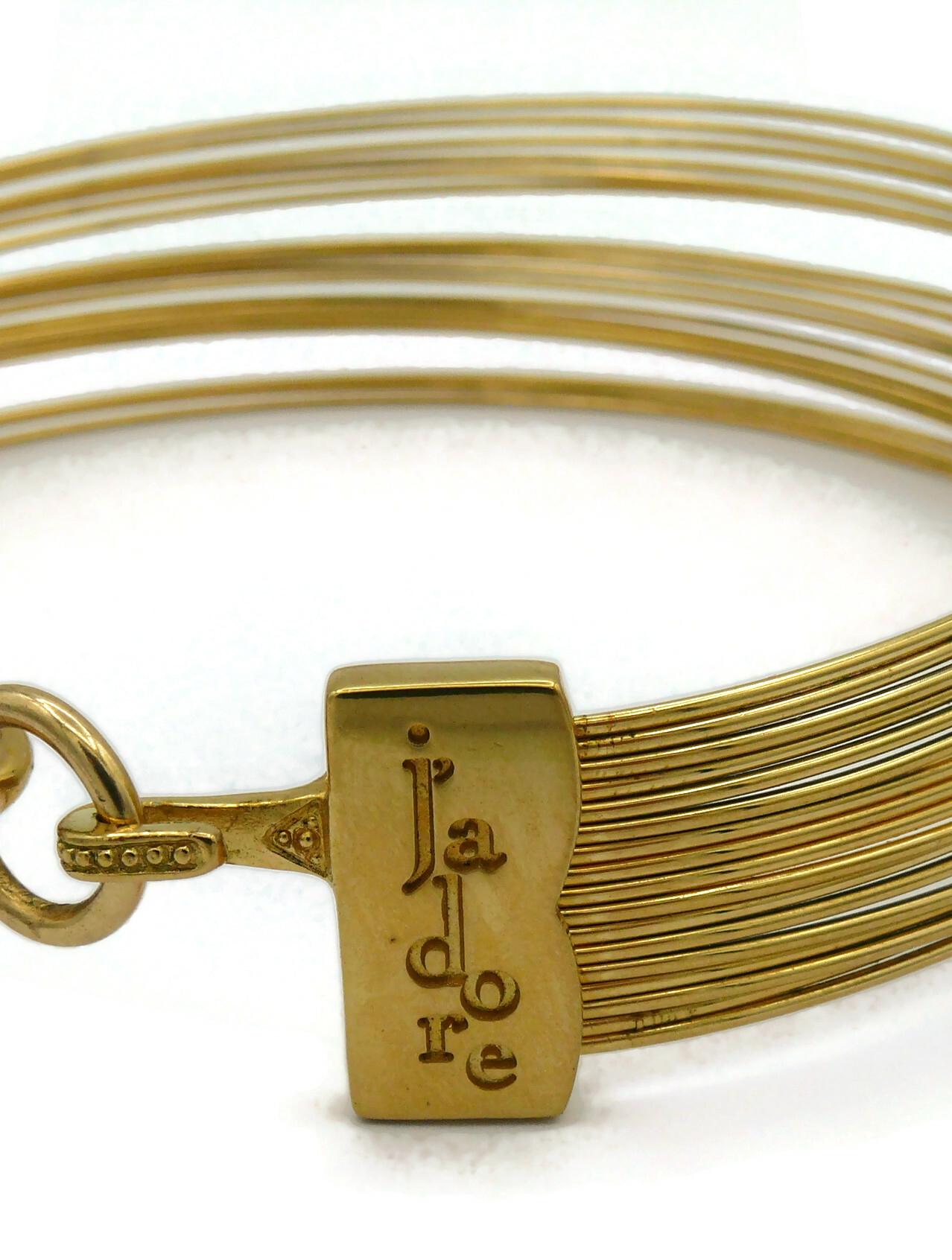 CHRISTIAN DIOR J'Adore Gold Tone Wire Choker Necklace Small Model 3