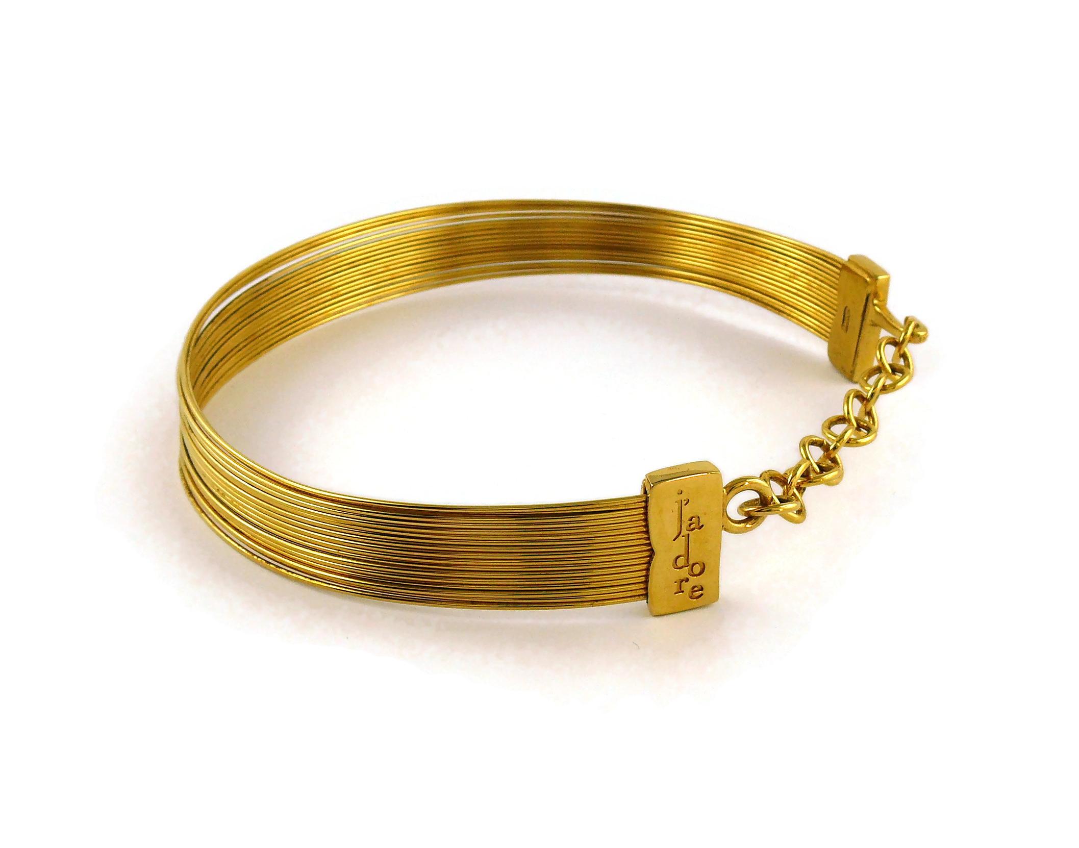Christian Dior J'Adore - Collier ras du cou en fil d'acier doré 4