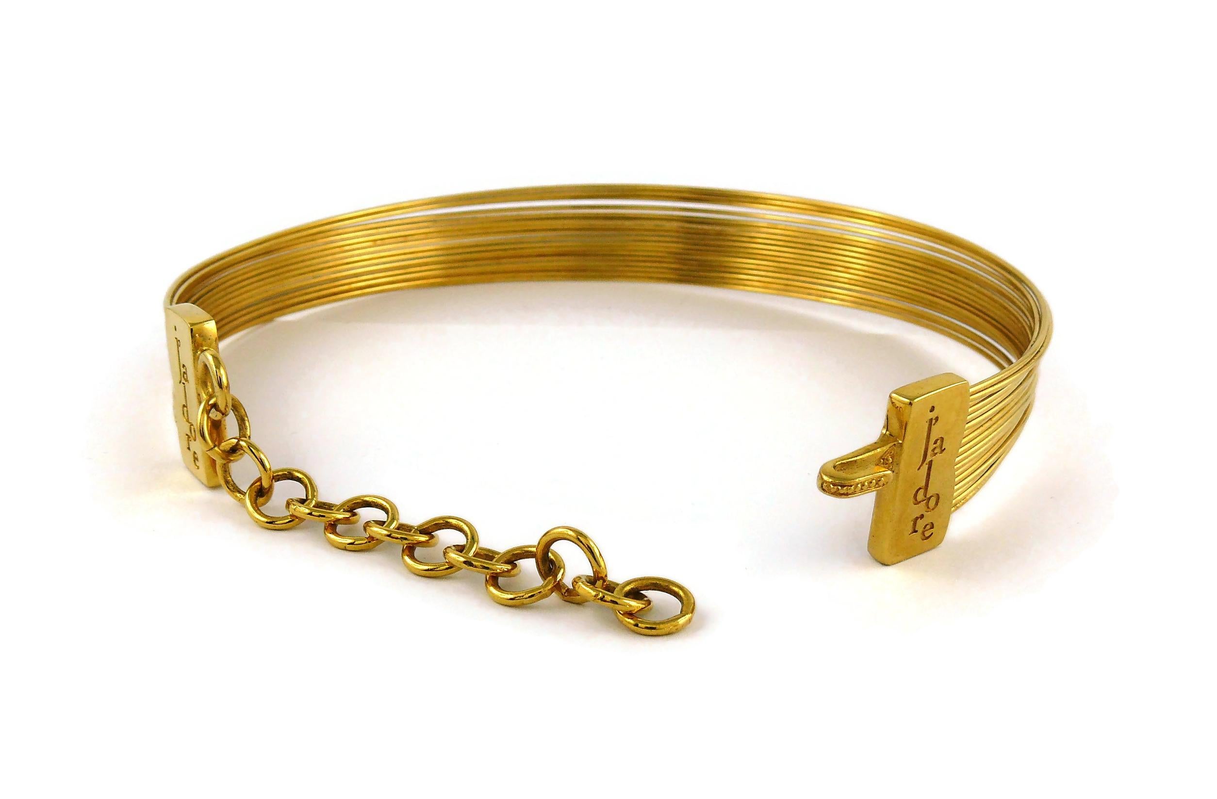 Christian Dior J'Adore - Collier ras du cou en fil d'acier doré 6