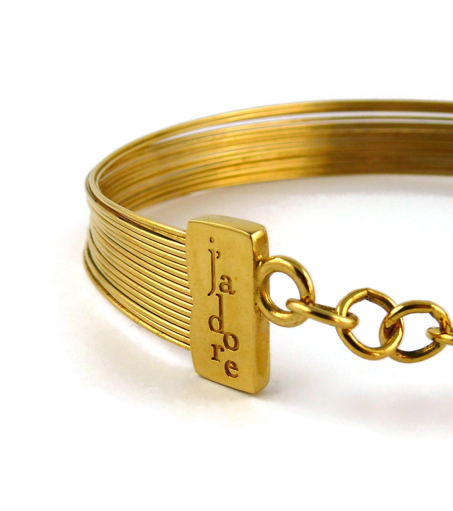 Christian Dior J'Adore - Collier ras du cou en fil d'acier doré 7