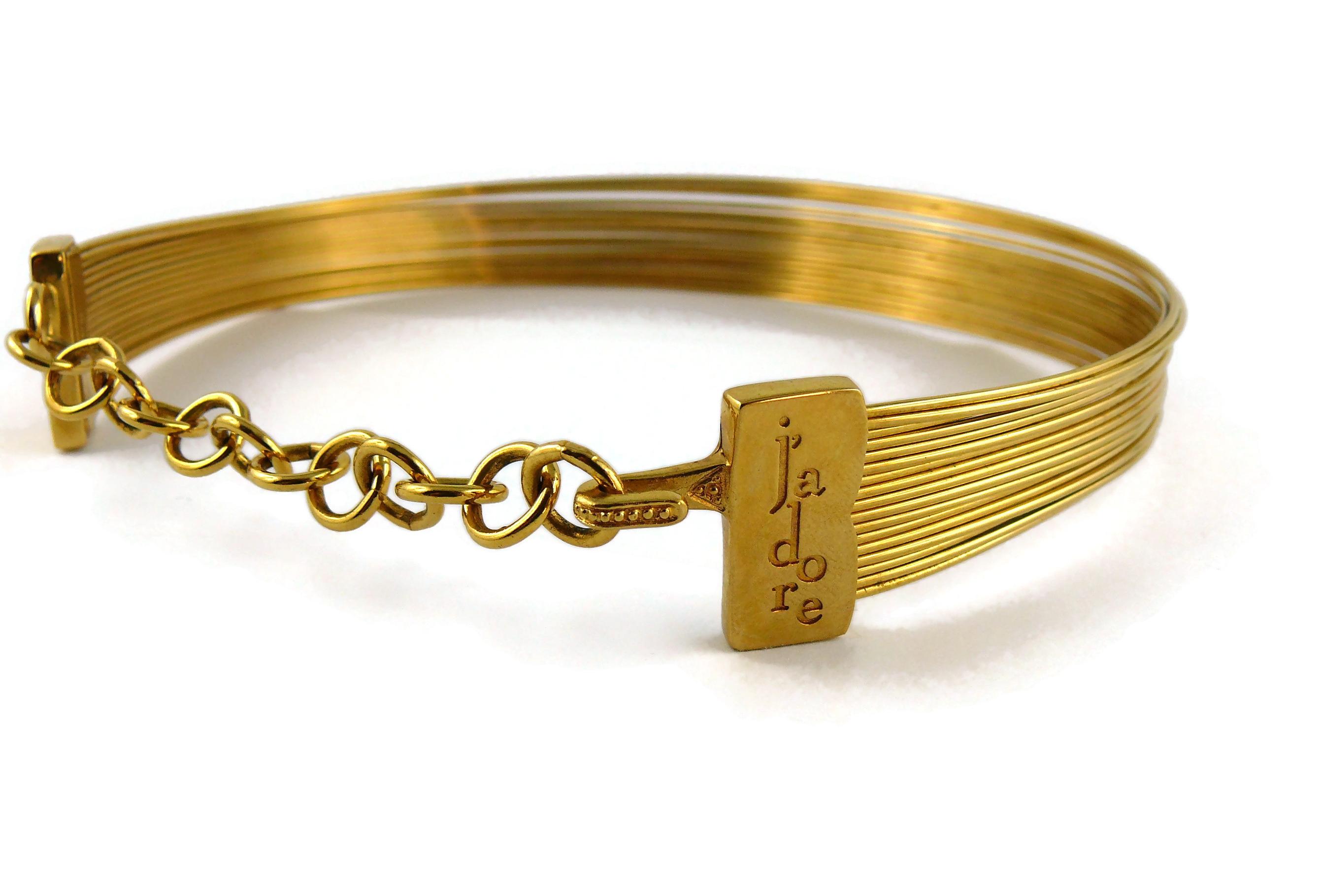 Christian Dior J'Adore - Collier ras du cou en fil d'acier doré 8