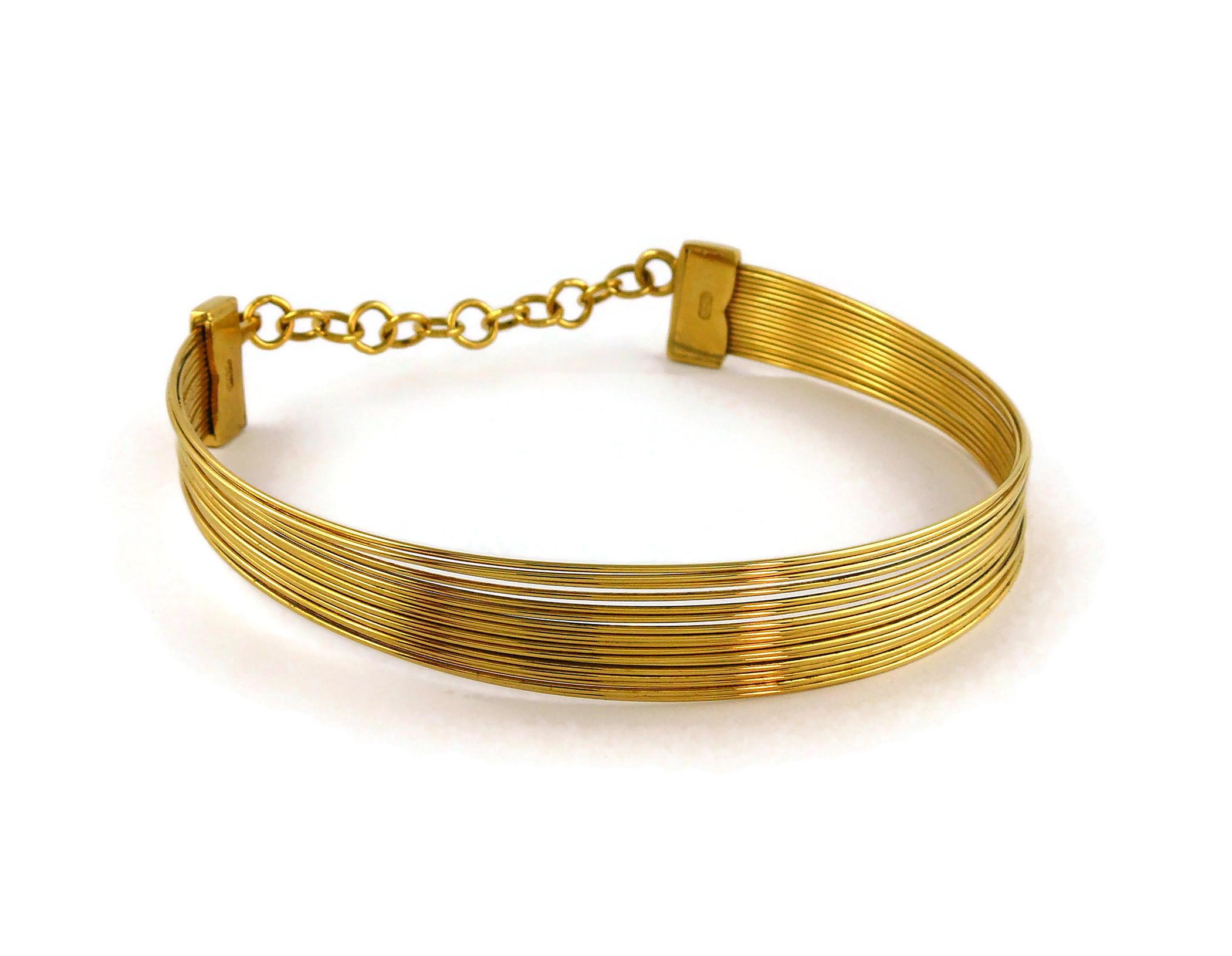 Christian Dior J'Adore - Collier ras du cou en fil d'acier doré 2