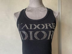 CHRISTIAN DIOR J’adore Dior top I love Dior vintage strass