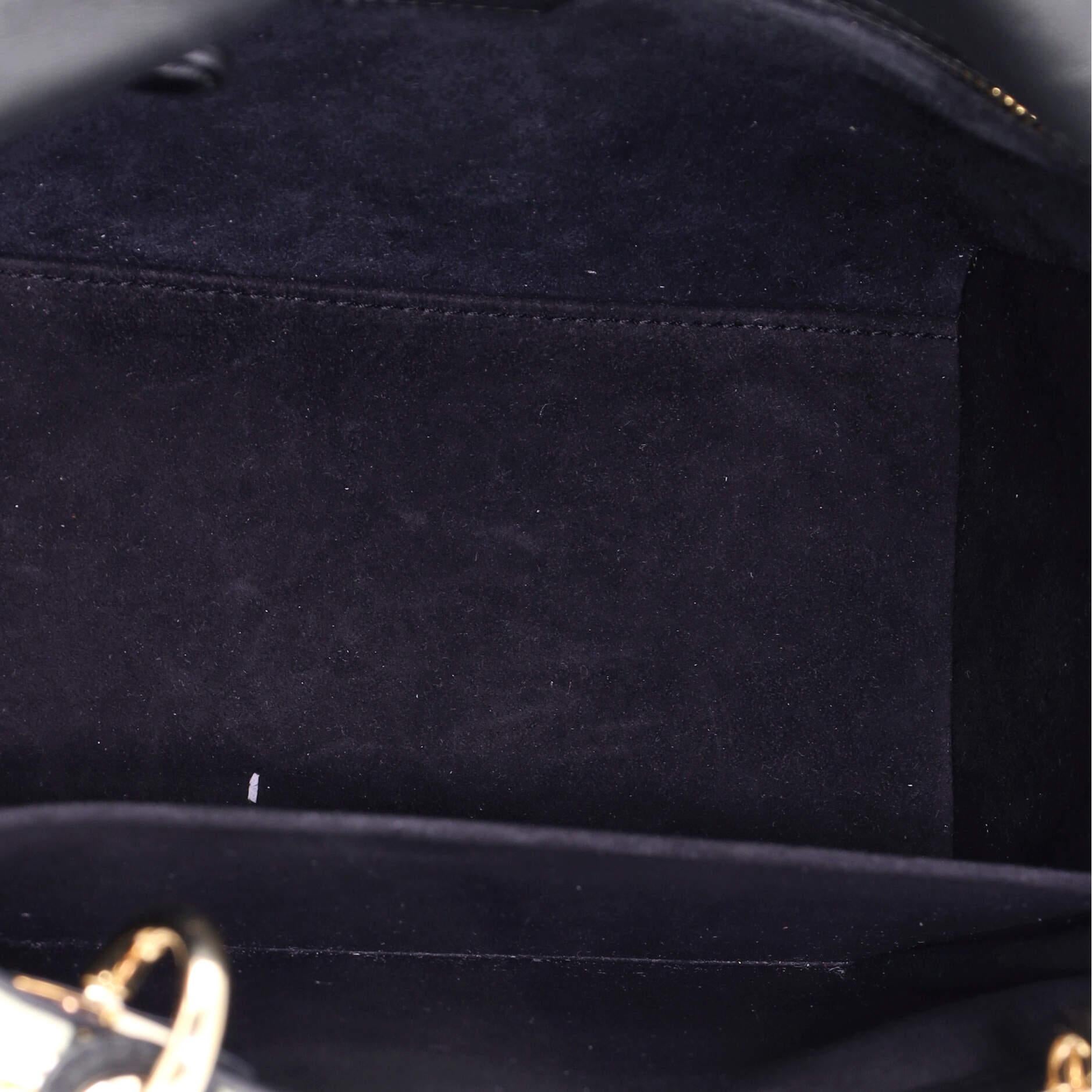 Brown Christian Dior Jardin Au Crepuscule Lady Dior Bag Embroidered and Beaded Leather
