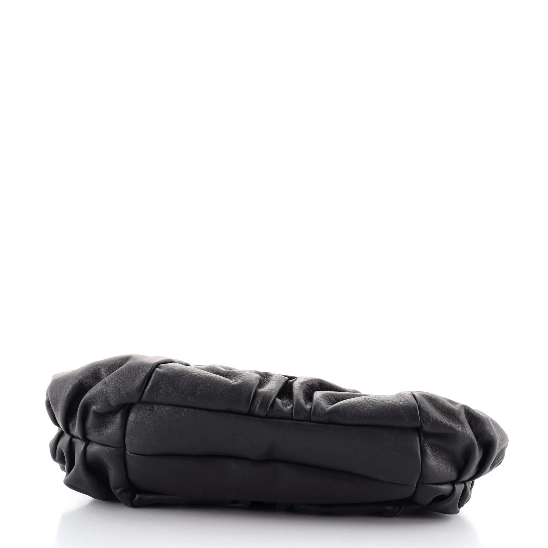 Black Christian Dior Jazz Club Shoulder Bag Leather Large