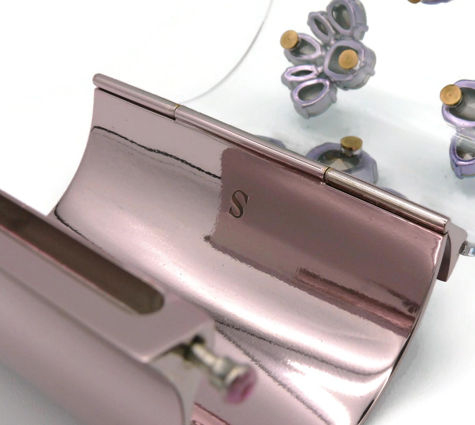 Christian Dior Manchette en métal rose poudré et préspex transparent, 2013 en vente 8