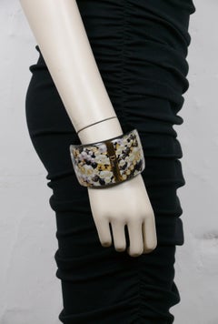 CHRISTIAN DIOR Jewelry Print Resin Cuff Bracelet