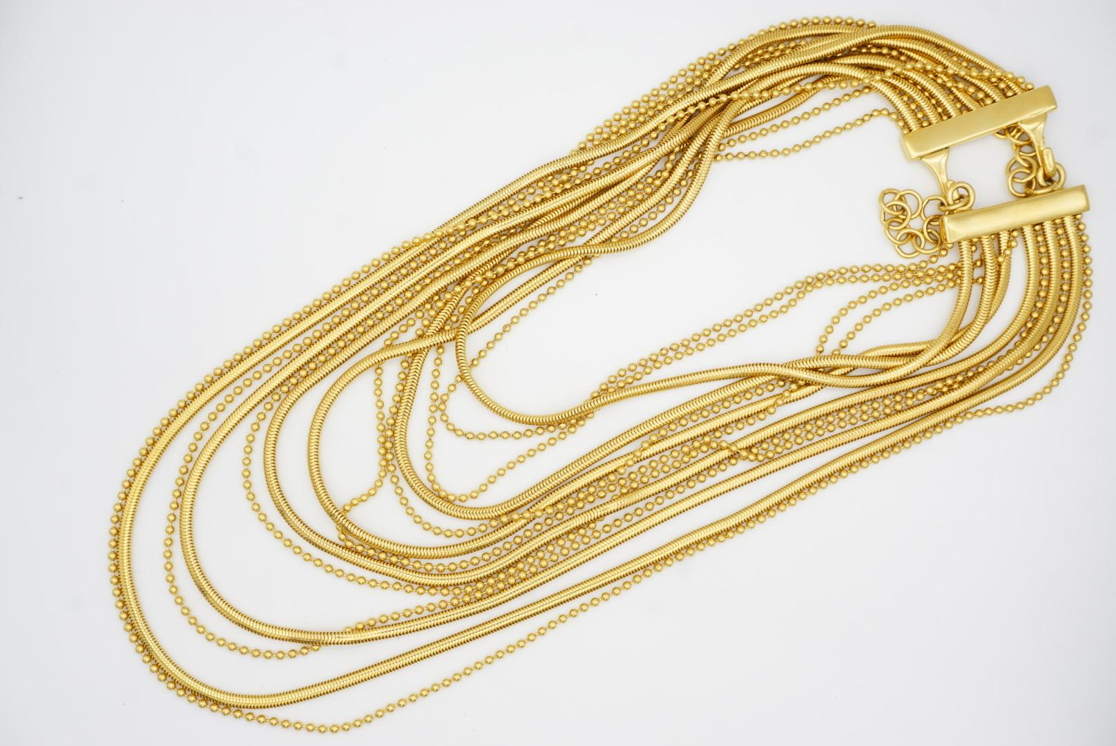 John Galliano for Christian Dior 1990s Masai Collana lunga a più fili di serpente Dot Dot in vendita 5