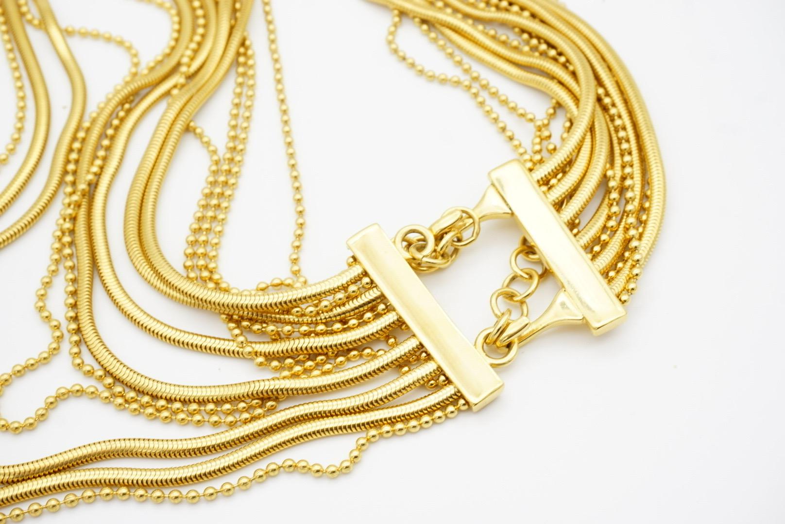 John Galliano for Christian Dior 1990s Masai Collana lunga a più fili di serpente Dot Dot in vendita 7