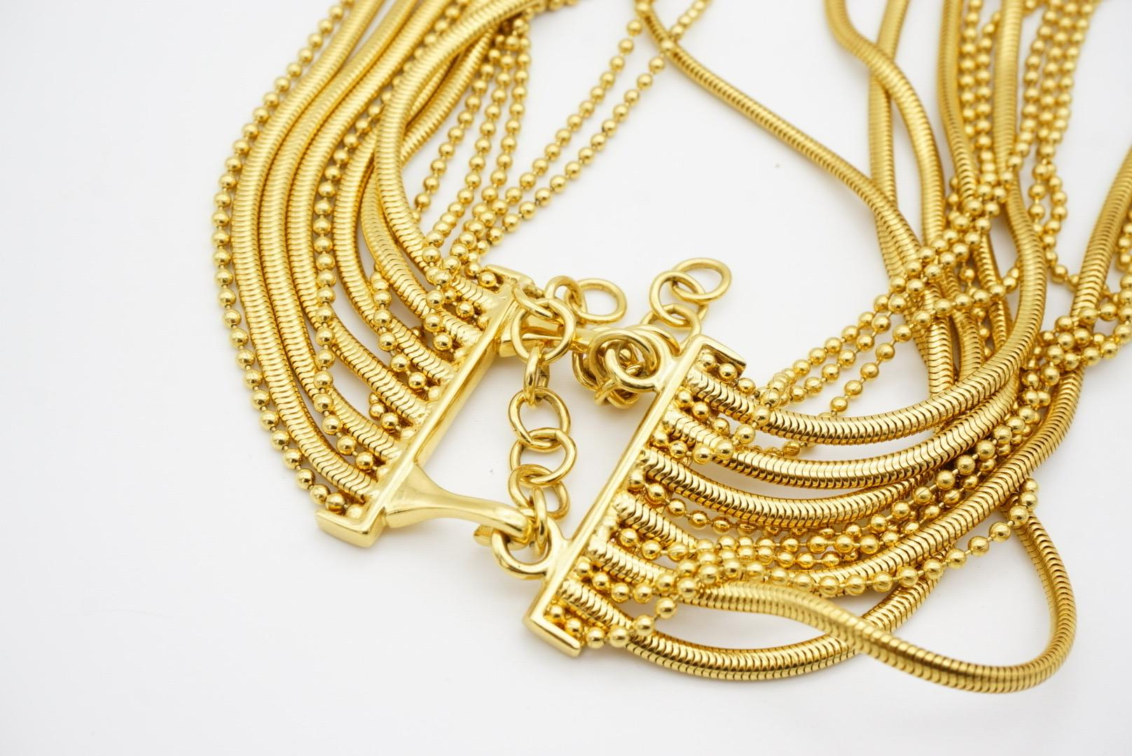 John Galliano for Christian Dior 1990s Masai Collana lunga a più fili di serpente Dot Dot in vendita 8